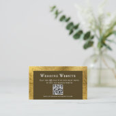 Visite Carte de boîtier de Mariage d'or antique de charme (Debout devant)