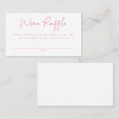 Visite Carte de boîtier de raffe à vin (Devant / Derrière)