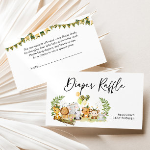 Visite Carte de boîtier du Baby shower de trèfle Jungle D