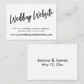 Visite Carte de boîtier du site Web Mariage de script mod (Devant / Derrière)