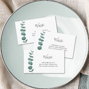 Visite Carte de boîtier du site Web Mariage Eucalyptus Bu