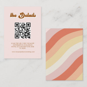 Visite Carte de boîtier du site Web Mariage RSVP de code