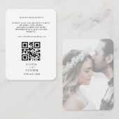 Visite Carte de boîtier du site Web Mariage RSVP de code  (Devant / Derrière)