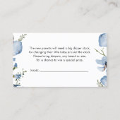 Visite Carte de boîtier floral bleu caramel (Dos)