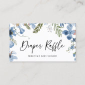 Visite Carte de boîtier floral bleu caramel (Devant)