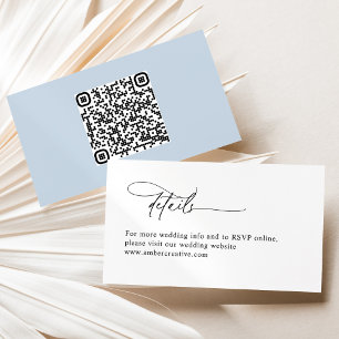 Visite Carte de boîtier Mariage minimaliste moderne QR Co
