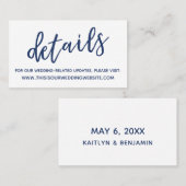 Visite Carte de boîtier pour Mariage Décontracté de la Ma (Devant / Derrière)