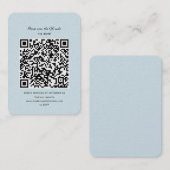 Visite Carte de boîtier RSVP de mariage de code QR modern (Devant / Derrière)
