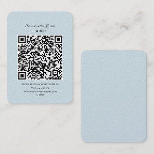Visite Carte de boîtier RSVP de mariage de code QR modern