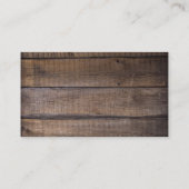 Visite Carte de bon de Mariage de Monogramme rustique (Dos)