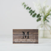 Visite Carte de bon de Mariage de Monogramme rustique (Debout devant)