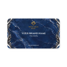 Carte de boucle d'oreille en marbre bleu marine ar