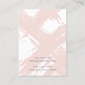 Visite Carte de boucle d'oreille moderne rose pâle (Dos)