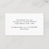 Visite Carte de boulangerie élégante Opal Rainbow Script (Dos)