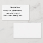 Visite Carte de Buissness (Devant / Derrière)