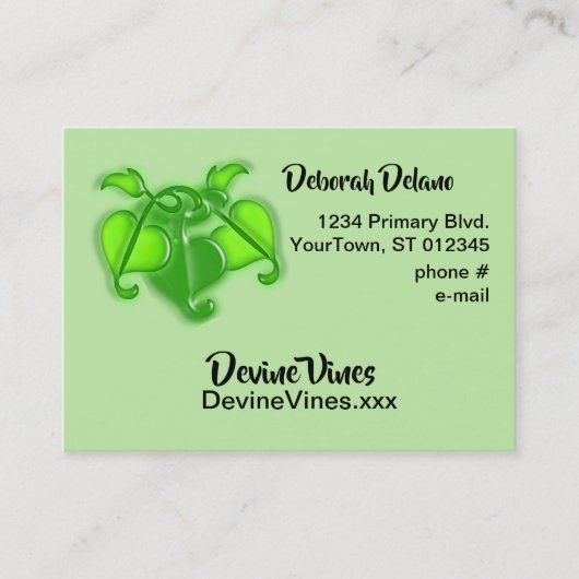 Visite Carte de bus - Feuilles de vigne 3D (Devant)