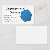 Visite Carte de bus - Hexagon Jigsaw Puzzle en bleu (Devant / Derrière)