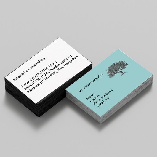 Visite Carte de bus - Recherche généalogique