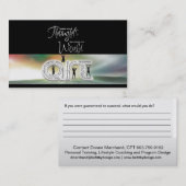 Visite Carte de but artistique réfléchie (Devant / Derrière)