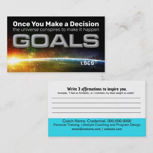 Visite Carte de but de décision (Devant / Derrière)