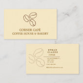 Visite Carte de Café Moderne (Devant / Derrière)