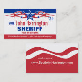 Visite Carte de campagne politique - Sheriff (Devant / Derrière)