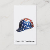 Visite Carte de casque de chantier avec drapeau américain (Dos)