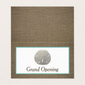 Visite Carte de cérémonie d'ouverture de Sand Dollar & Bu (Extérieur déplié)