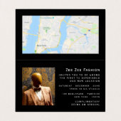 Visite Carte de cérémonie d'ouverture simple et moderne (Intérieur déplié)