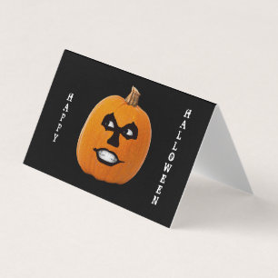 Visite Carte de change Jack o' Lantern Evil Face