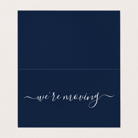 Visite Carte de changement d'adresse de script simple (Extérieur déplié)