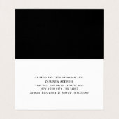 Visite Carte de changement d'adresse de script simple (Intérieur déplié)