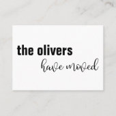 Visite Carte de changement d'adresse en noir et blanc mod (Devant)