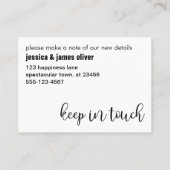 Visite Carte de changement d'adresse en noir et blanc mod (Dos)