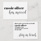 Visite Carte de changement d'adresse moderne pour une per (Devant / Derrière)