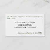 Visite Carte de christianisme de Christian Dove Pastor (Dos)