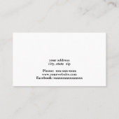 Visite Carte de circuit (Dos)