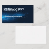 Visite Carte de circuit bleu | Arrière - plan technologiq (Devant / Derrière)