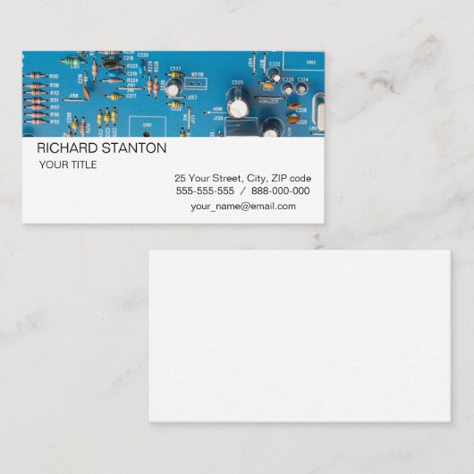 Visite Carte de circuit électronique (Devant / Derrière)