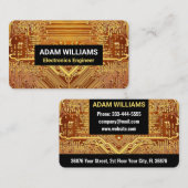 Visite Carte de circuit Gold PCB (ingénieur électronique) (Devant / Derrière)