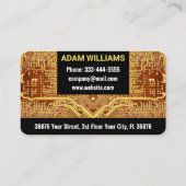 Visite Carte de circuit Gold PCB (ingénieur électronique) (Dos)