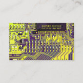 Visite Carte de circuit imprimé moderne vert Code QR pers (Devant)