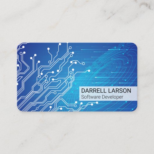 Visite Carte de circuit imprimé | Technologie d'IA | Ingé (Devant)