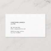 Visite Carte de circuits bleu foncé moderne Conseillère i (Dos)