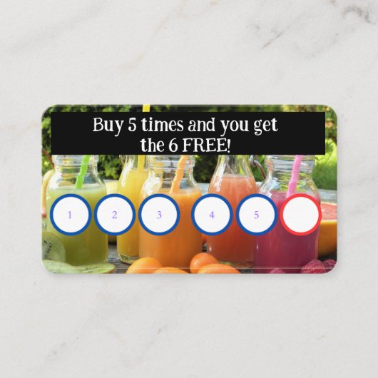 Visite carte de client de jus (Devant)