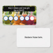 Visite carte de client de jus (Devant / Derrière)