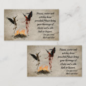 Visite Carte de clôture de la fête d'Halloween Sketon (Devant / Derrière)