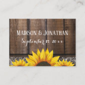 Visite Carte de clôture de mariage personnalisée : Direct (Dos)