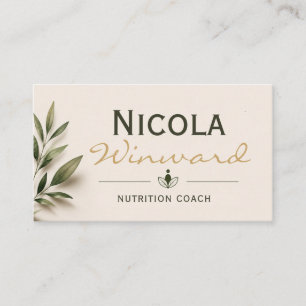 Visite Carte de coach en nutrition Vert Or