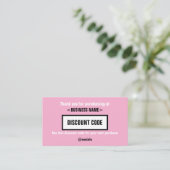 Visite Carte de code de réduction, Merci pour votre (Debout devant)